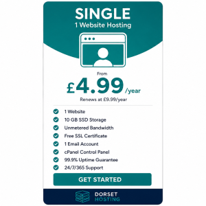 Single Website Hosting – Everything You Need to Get Online for Just £4.99/Year